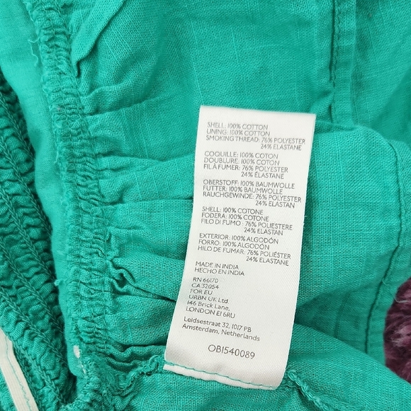 Free People Teal Halter Ruched Peplum Crop Top - Picture 3 of 6